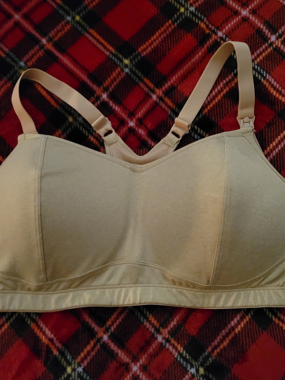 Playtex Light Nude Wireless Racerback Adjustable Front Snap Nursing Bra